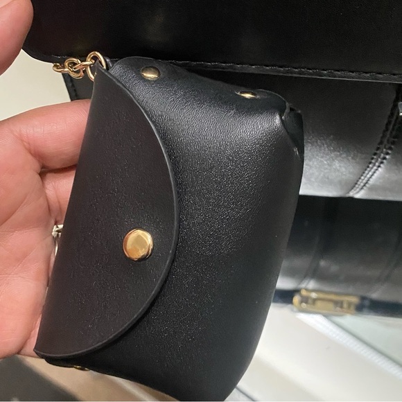 NWT MARC NEW YORK ANDREW MARC BRIEFCASE BAG IN BLACK & GOLD HARDWARE - Picture 3 of 9